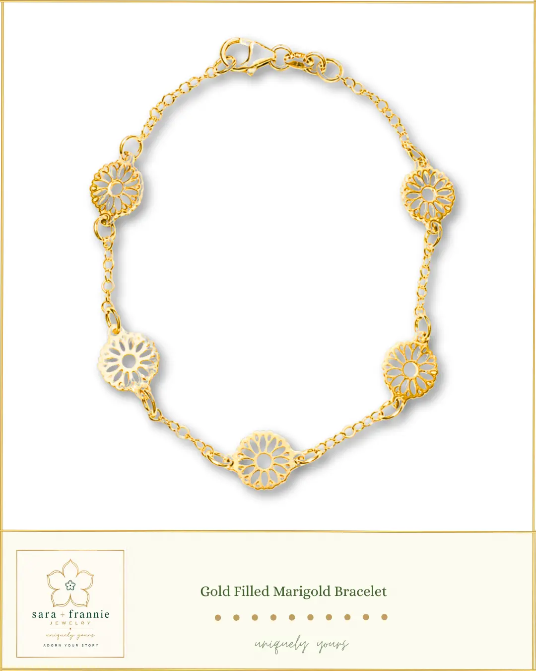 Gold Filled Marigold Bracelet