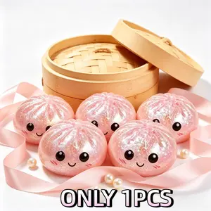 1Pcs Glitter Dumpling Squishy Toy - 4 Colors Pomegranate Filled, Fun Stress Relief Gift, Upgraded Quality, Multiple Surprises Included
