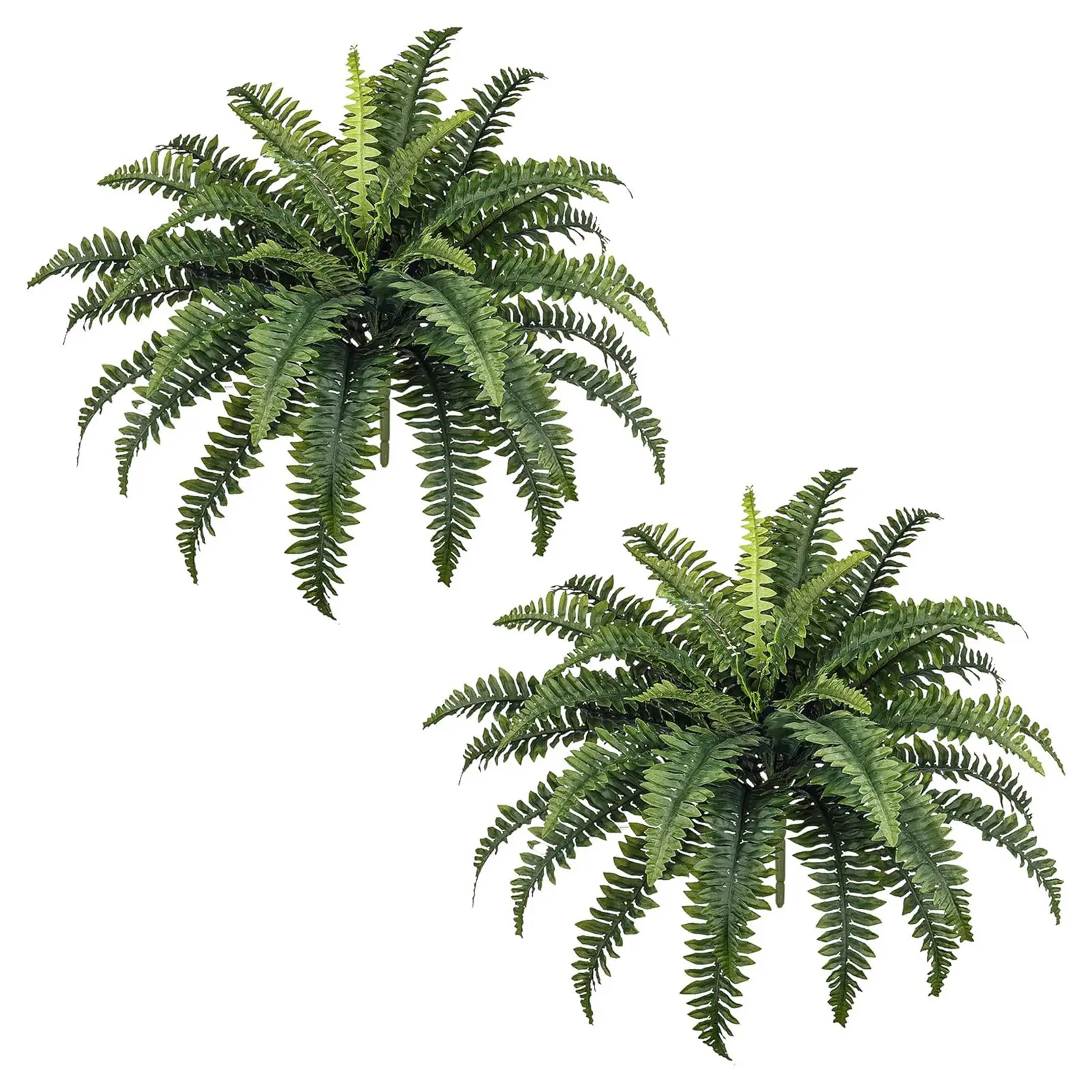 2-Set Lifelike Artificial Plants - 35in Realistic Ferns with 39 Branches, Floral Decorations Artificial Plants Set Pack, Garden Decor for Porch Home Use,home decor