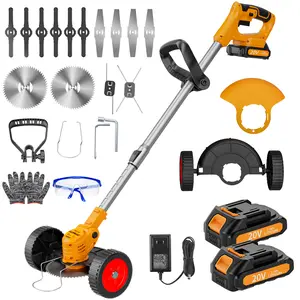 Electric lawn mower, brand new heavy-duty upgraded version! Home portable lithium battery lawn mower,yard trimmer, suitable for yard gardens, gifts from fathers and husbands, and many other free gifts