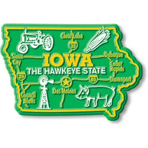 Iowa Giant State Magnet by Classic Magnets, 3.7" x 2.5"