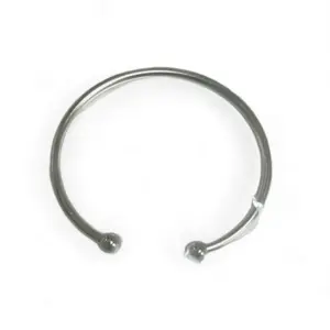Obatala Bangle Bracelet - Silver Color, 2.5” Diameter