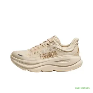 Beige Thick-Sole Cushioned Running Shoes Breathable Mesh Lightweight Unisex Casual Sports Shoes Versatile Trendy Footwear