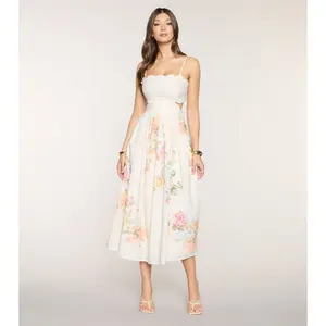 Ember Floral A-Line Midi Formal Dress