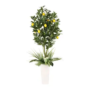 Puleo International 6 ft. Artificial Lemon Treewith Pot