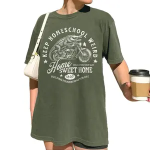 Comfort Colors Keep Homeschool Weird Shirt, Gift for Mom Christian T-Shirt, Homestead Shirt Gift for Homeschool Mama, Apparel Cotton Te