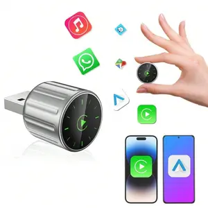 Wireless CarPlay Adapter, Wired To Wireless CarPlay AdapterFor CarPlay And Android Auto, Mini Size USB Port For 2016+Cars And 10+/ Android 11+ 2026 Upgrade.(Attached DataCable)