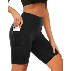 Women's 7-Inch Swim Shorts, Basic High-Waisted Beach Shorts with Pockets + UPF50 Quick-Drying Beach Swim Shorts