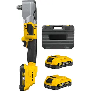 20V Brushless Right Angle Wrench, 207 Ft-lbs(280N.M),1/2'' High Torque Cordless  Tool with 2x2.0Ah , LED Light, 2-Speed Control, Compact 90? Design for Tight Spaces
