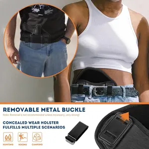 Concealed Carry Holster for , Pink and Black，yellow 9MM 380 Glock 17 19 26 43x 1911 vnsh fn reflex holster for concealed carry gun holster for women/men belly band chest holster