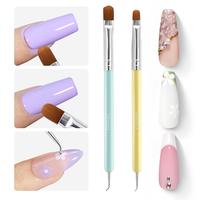 2pcs Nail Clean Up Brush Set