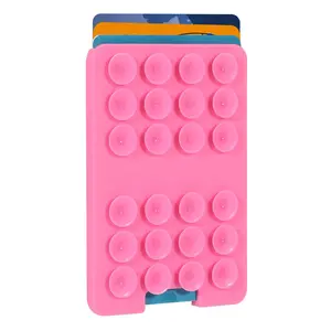 2 suction cup silicone card holders, shower phone holder, iPhone and Android suction cup handle, suitable for selfie and video holding holder, hands free phone holder-portable suction cup holder-hands free