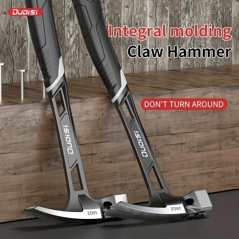 Heavy-Duty One-Piece Claw Hammer, Multi-Functional Claw Hammer Features shock-absorbing nylon handle and non-slip grip High-carbon steel construction with smooth finish Ideal for demolition, Stocking Stuffers,Him Dad Birthday Gift, Clawhammer, Hand Tools