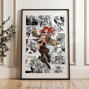 Gachiakuta Riyo Poster: Curated Manga Panels, Anime Satin Poster