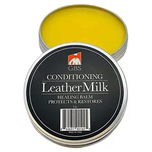 G.B.S Leather Milk Conditioner & Cleaner All Natural, Non-Toxic Leather Cleaner 5 Oz Healing Balm Restores Dry, Cracked Scratched Leather with Sponge Shoe Footwear Comfort Classic