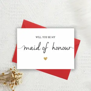 Will You Be My Bridesmaid Card - Romantic Bridesmaid Proposal Gift, Perfect For Asking Your Best Friend, Maid Of Honor, Wedding Celebration