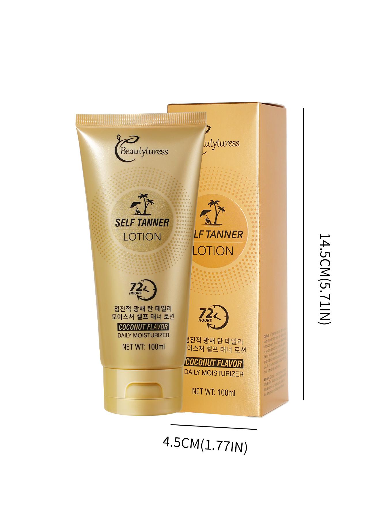 Gradient Brown Daily Moisturizing Self-Tanning Lotion 100ml | Beautyturess Gentle Care | Dihydroxyacetone & Erythrulose | Natural-looking tan | Suitable for all skin types | Great for tanning