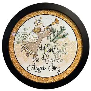 10" Round Wood Frame - Black