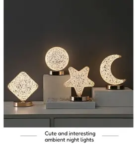 Star-Shaped Ambient Decor Piece - USB Rechargeable Touch-Controlled Glowing Accent, Portable Ornament for Camping Stalls Bedroom Nighttime Use, Ideal Gift Item