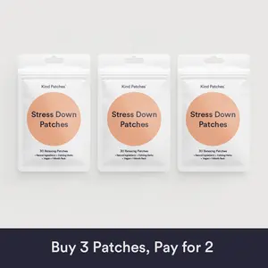 3 Packs of Kind Patches Stress Down Patches, Natural Ingredients, Calming Herbs, Vegan, 3 Months Supply 3 Packs of Kind Patches Stress Down Patches, Natural Ingredients, Calming Herbs, Vegan, 3 Months Supply