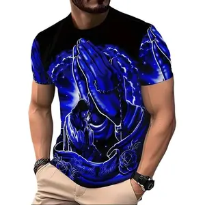 Men's Casual Summer T-Shirt Gift Box Set, Lightweight Breathable Polyester Fabric, Religious Church Theme Design, Fitted H-Type Style