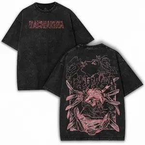Gachiakuta x Street Chaos – Junkblade Tee with Washed Grunge Fit & Back Art for Manga Rebels
