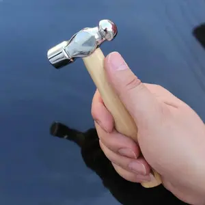 Mini Hammer Smashing Walnut Round Head Wooden Handle Hammer Car Escape Tool Hand Hammer Multi Function Mini Hammer Ball Pein Hammer
