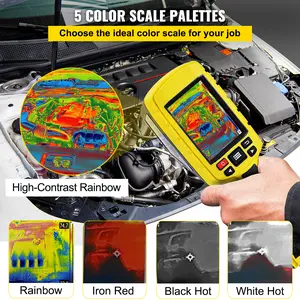 VEVOR Thermal Imaging Camera, 60x60 (3600 Pixels) IR Resolution Infrared Camera with 2.8\" Color Display Screen, Built-in SD Card and Li-ion Battery, for HVAC, Electrical System Automatic Detect