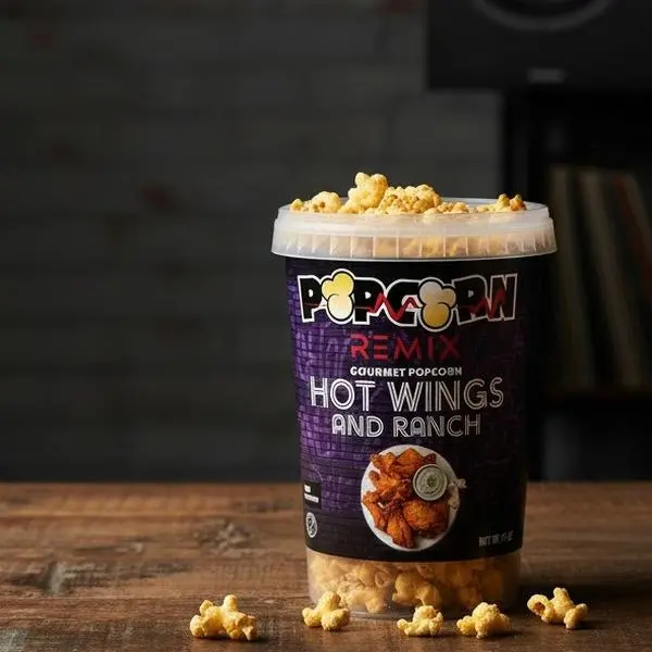 Popcorn Remix Hot Wings & Ranch Gourmet Popcorn | Bold Buffalo Wing Flavor with Cool Ranch Seasoning Savory Snack