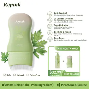 Ropink Mugwort Scalp Detox  10% Bifida Ferment & OCT Anti-Dandruff Pre-Wash | Soothing Serum with Silicone Massage Tip