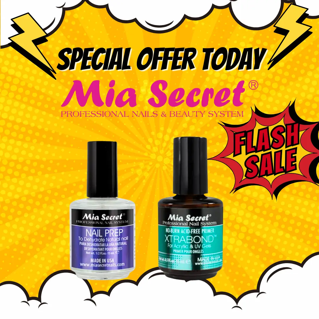 Mia Secret Nail Prep & Xtrabond Bundle, Ideal for Manicure, Compatible with Nail Polish and Gel Applications, Nail Art, Cosmetic