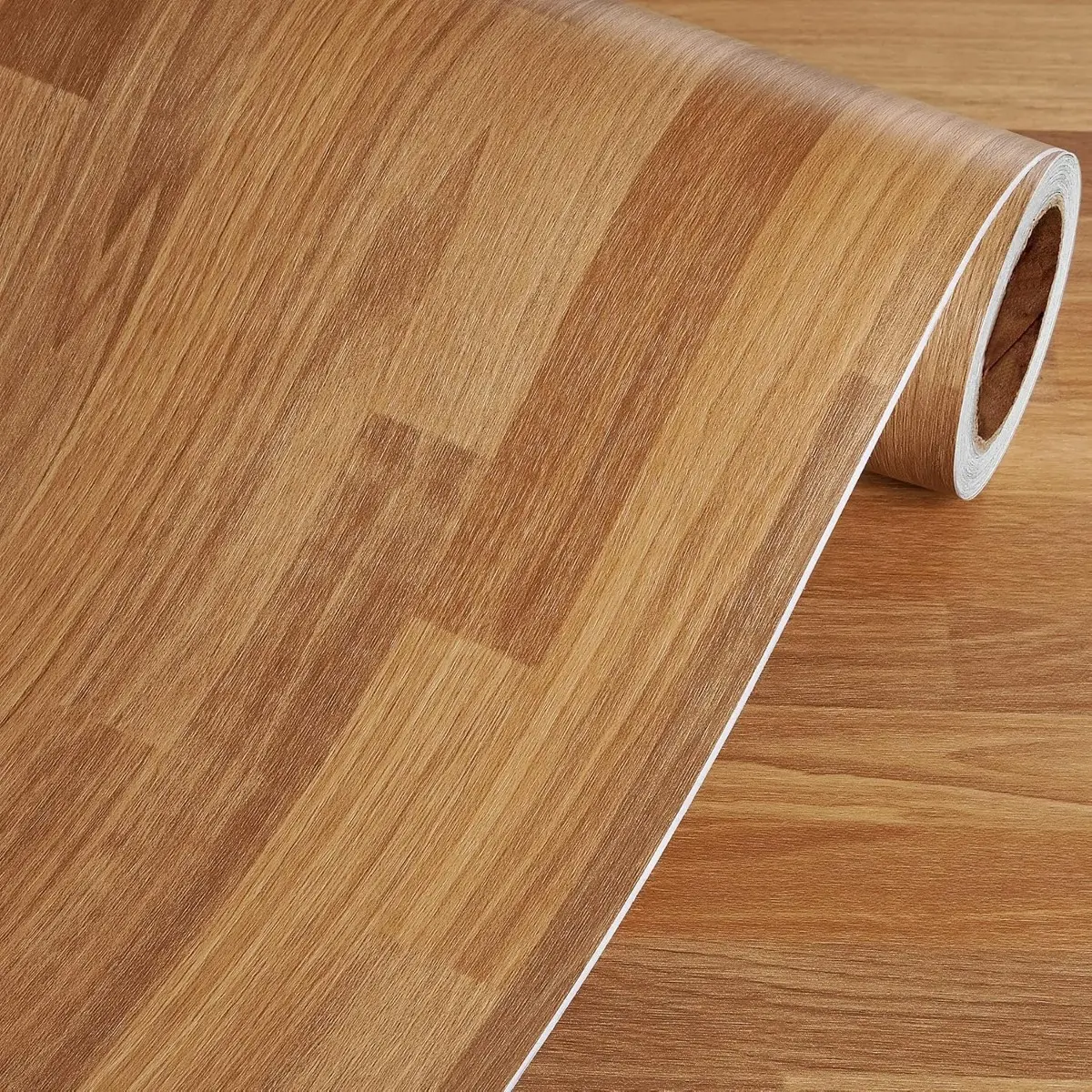 Peel and Stick Floor Tiles Wood Grain Waterproof Self Adhesive Vinyl Plank Flooring Removable for Kitchen Countertop Furniture Home