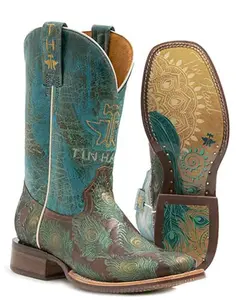 Women's Tin Haul Feather Plume Cowboy Boots