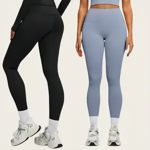 2-pack High Waisted Leggings for Women- Soft No See-Through Yoga Pants for Gym Workout Runningscrunch butt leggings Leg tight sweatpants Waist V fits