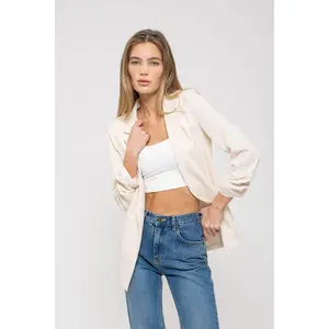 Cream Blazer 3/4 Sleeve