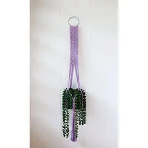 Macrame Plant Hanger - Amanda - Lilac Purple