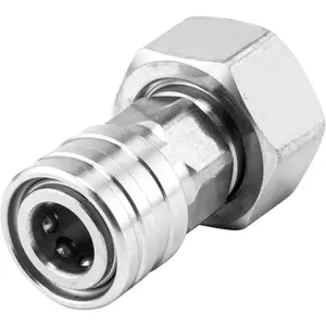 Garden Hose to Pressure Washer Adapter, 3/4" GHT to 1/4" Quick Connect, Convert Water Hose to Power Washer Connector, Car Washing Nozzle & Hose Attachment, Stainless Steel, 1Pack