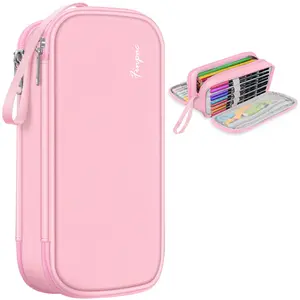 3-Layer Pencil Case with Big Capacity for Girls and Boys, Stationery Storage Organizer Pouch - Pen Case/Electronic Organizer Bag, Art Supplies