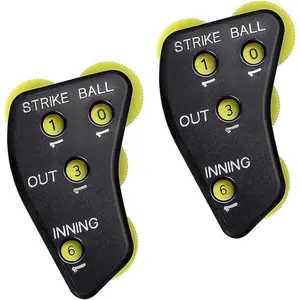 Wheel Baseball Umpire Clicker, Umpire Indicator Gear, Practical Baseball Counter Clicker for Scorekeeper Recording Outs & Innings Balls