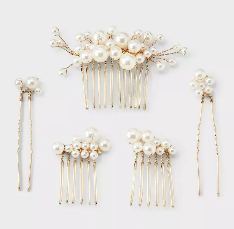 6pk Pearl Decor Hair Pins, Elegant Pearl Bobby Pins for Wedding & Daily Hairstyling