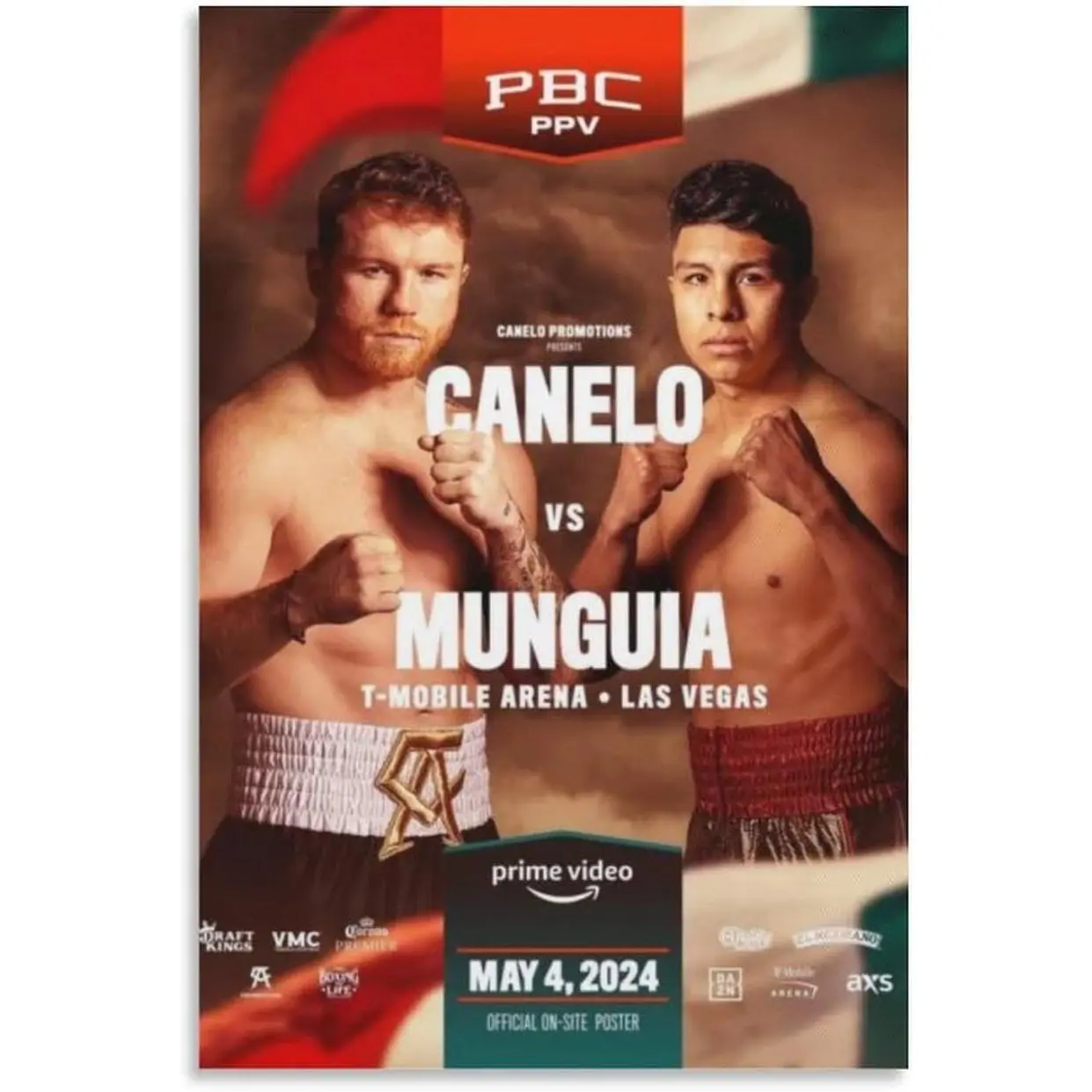 Canelo Alvarez Boxing Theme Poster - 7 High Detail Artworks Canvas Hi-Res Print, Realistic Image Home Supplies Decor, Modern Room Aesthetic Wall Art, Framed-Unframed Gift Option