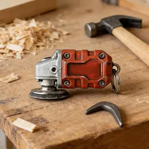 Industrial Style Mini Grinder Keychain