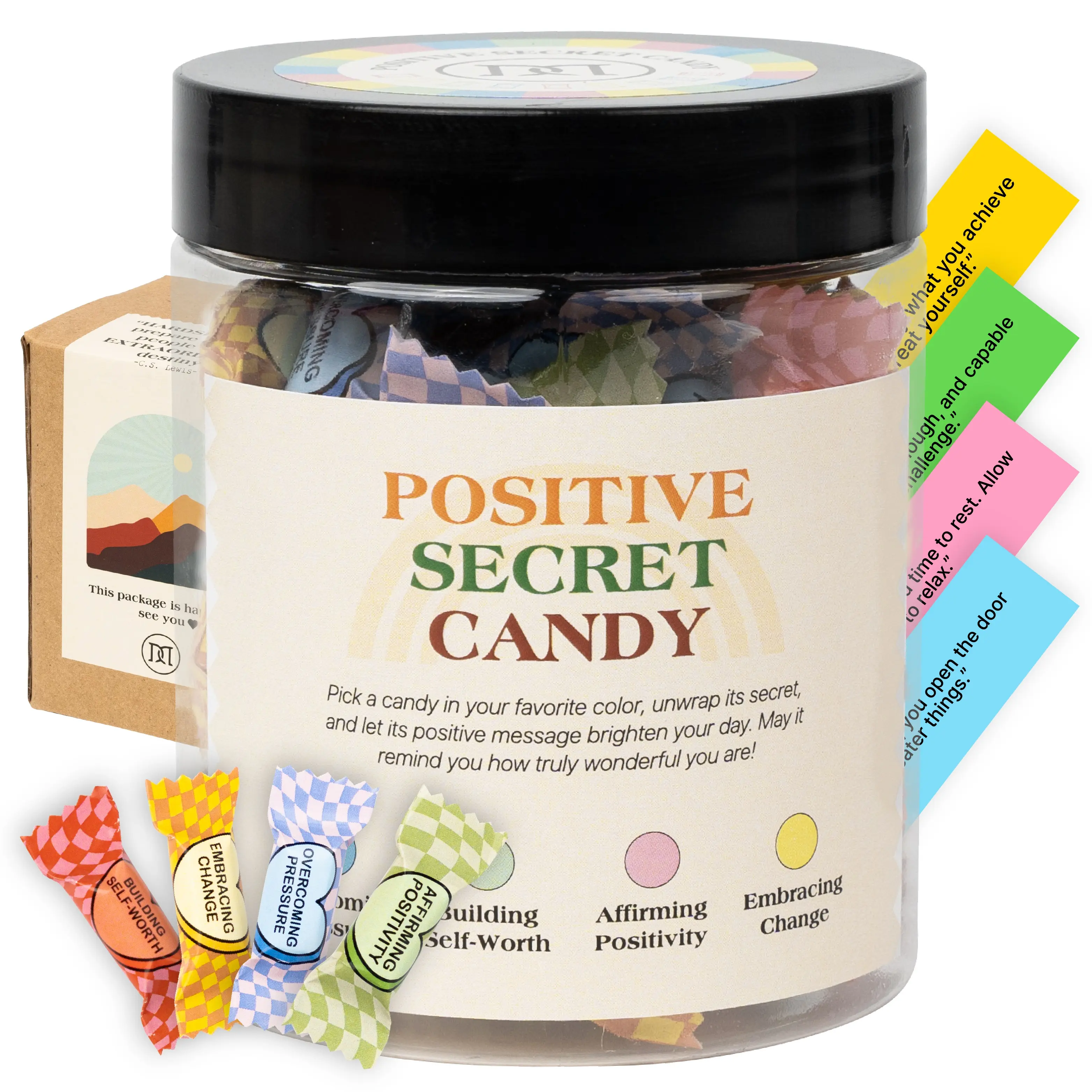 Positive Affirmation Jar – 60 Daily Affirmation Cards for Women, Self-Love & Motivational Gift for Positivity & Inspiration
