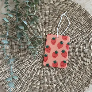 Strawberry Car Felt Air Freshener Double Sided