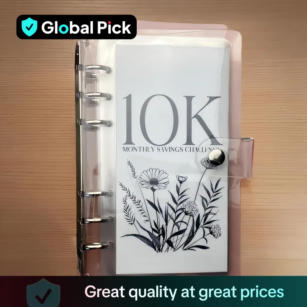 A6 12 Month Money Saving Challenge Binder, 1 Count Money Saving Budget Binder with Cash Envelopes, Savings Challenges Book for Home Office