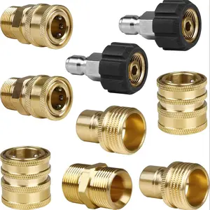 Pressure Washer Adapter Set, Quick Disconnect Kit, M22 Swivel to 3/8'' Quick Connect Adapter, 3/4" to Quick Release Adapter Set, Valves & Parts