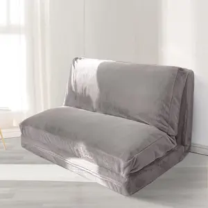 MAXYOYO 4.7" Folding Sofa Bed, 2-in-1 Bean Bag Sofa Floor Mattress with Removable Washable Cover, Foldable Guest Bed for Living Room & Small Spaces