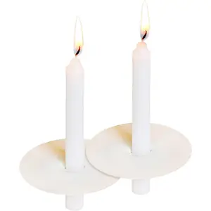 150 Church Candles with Drip Protectors for Devotional Candlelight Vigil Service, Box of 150 Candles, Unscented White 5" H X 1/2" D, No