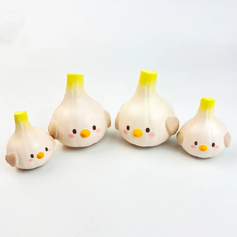 Garlic Bird Silicone Squishy Toy Slow Rising Mini Novelty Squeeze Fidget Toy Stress Relief For Office Daily Use