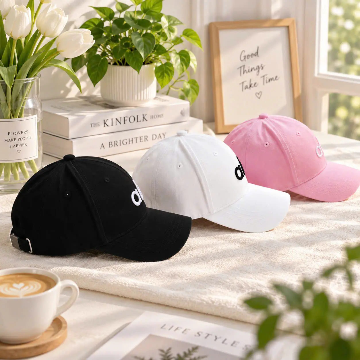 Classic Adjustable Baseball Cap, Curved Brim Everyday Hat for Men & Women